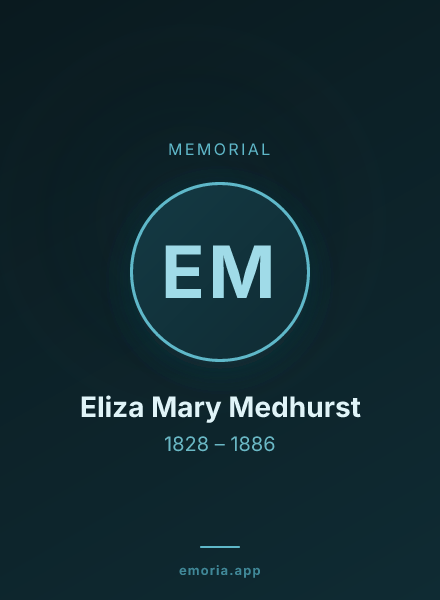 Memorial portrait of Eliza Mary Medhurst