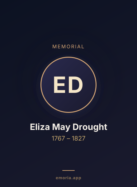 Memorial portrait of Eliza May Drought