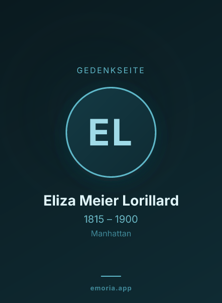 Gedenkportrait von Eliza Meier Lorillard