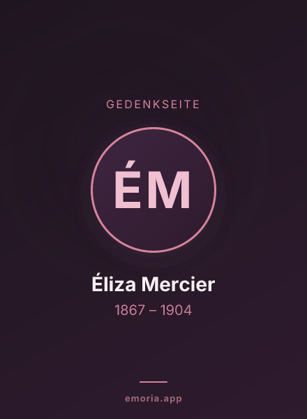 Gedenkportrait von Éliza Mercier