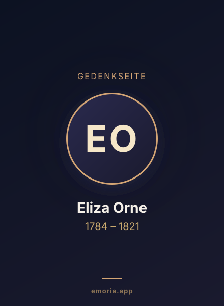 Gedenkportrait von Eliza Orne