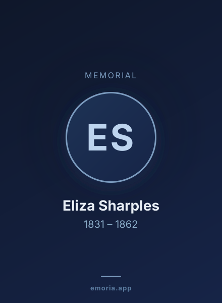 Memorial portrait of Eliza Sharples