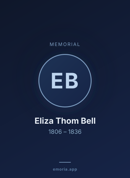 Memorial portrait of Eliza Thom Bell