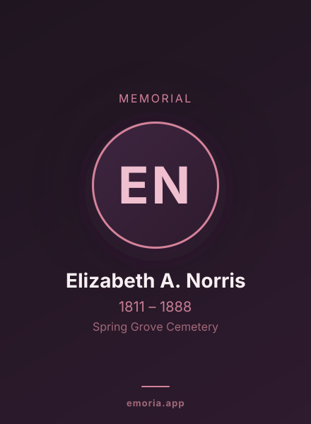 Memorial portrait of Elizabeth A. Norris