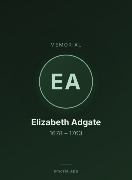 Memorial portrait of Elizabeth Adgate