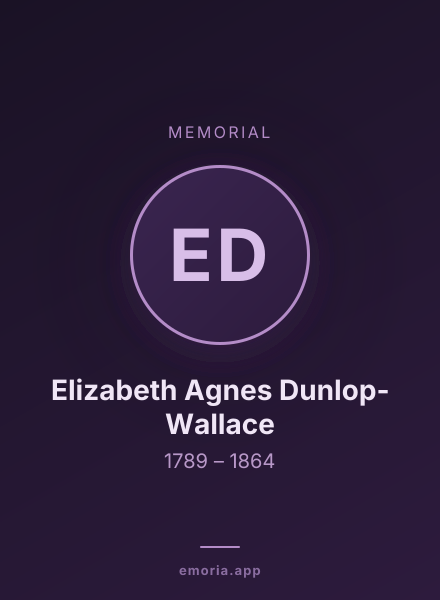 Memorial portrait of Elizabeth Agnes Dunlop-Wallace