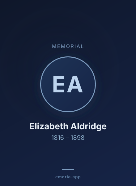 Memorial portrait of Elizabeth Aldridge