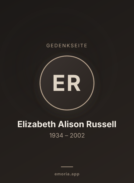 Gedenkportrait von Elizabeth Alison Russell