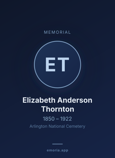 Memorial portrait of Elizabeth Anderson Thornton