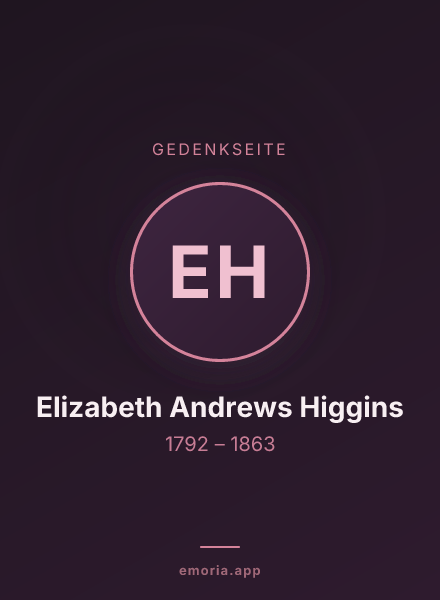 Gedenkportrait von Elizabeth Andrews Higgins