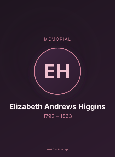 Memorial portrait of Elizabeth Andrews Higgins