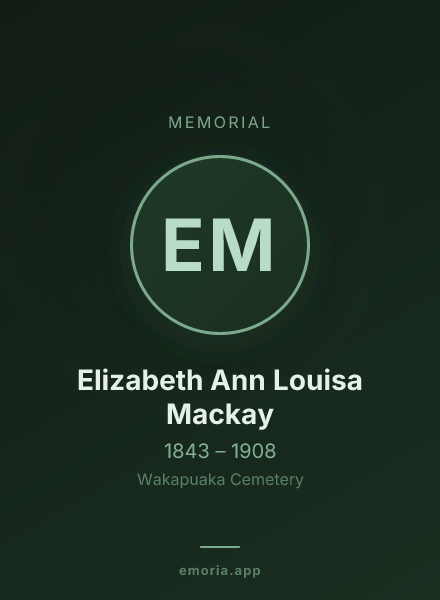 Memorial portrait of Elizabeth Ann Louisa Mackay
