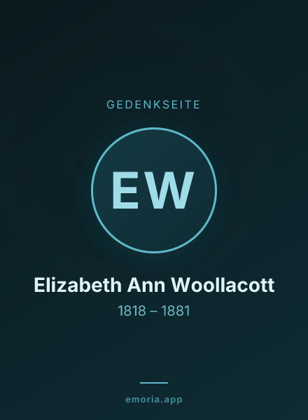 Gedenkportrait von Elizabeth Ann Woollacott