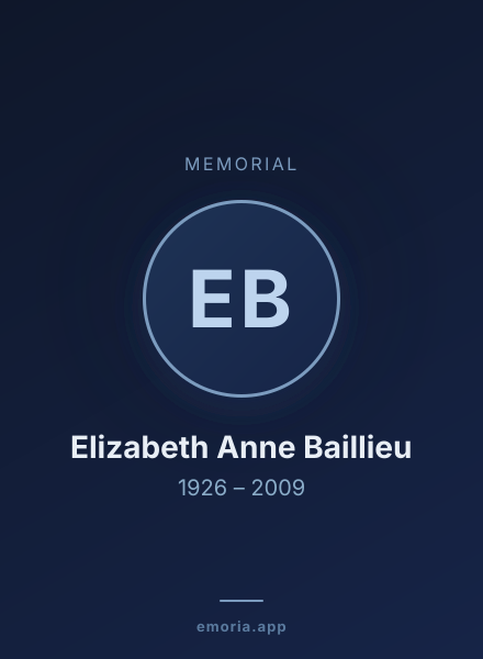 Memorial portrait of Elizabeth Anne Baillieu