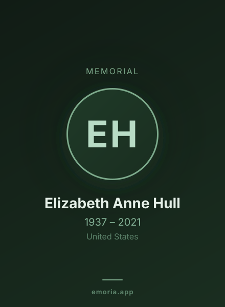 Memorial portrait of Elizabeth Anne Hull