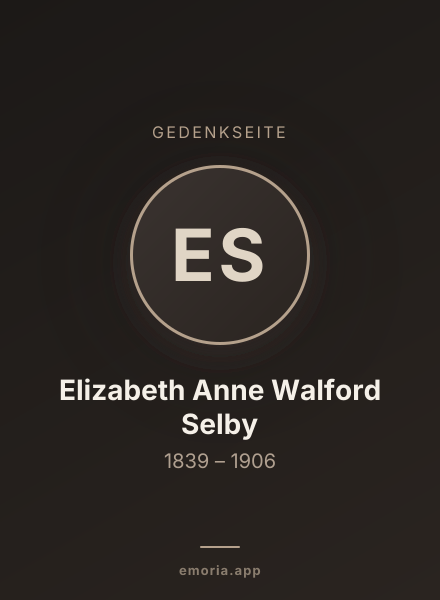 Gedenkportrait von Elizabeth Anne Walford Selby