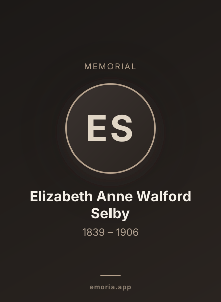 Memorial portrait of Elizabeth Anne Walford Selby