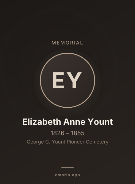 Memorial portrait of Elizabeth Anne Yount