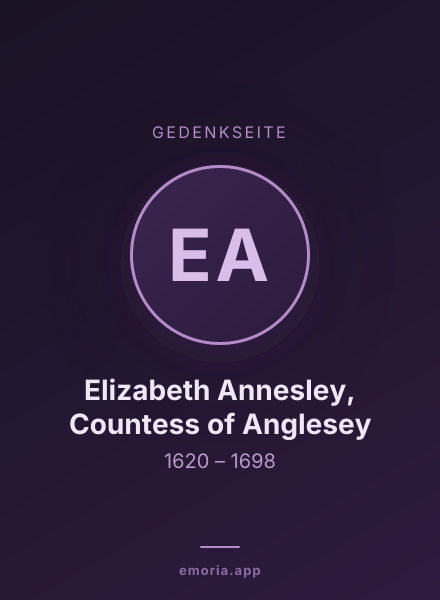 Gedenkportrait von Elizabeth Annesley, Countess of Anglesey