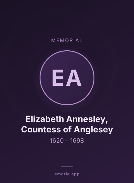 Memorial portrait of Elizabeth Annesley, Countess of Anglesey