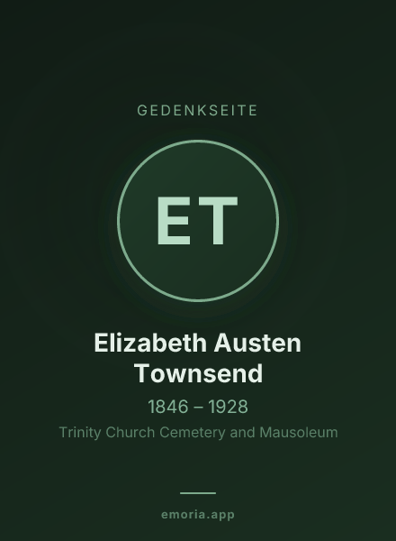 Gedenkportrait von Elizabeth Austen Townsend