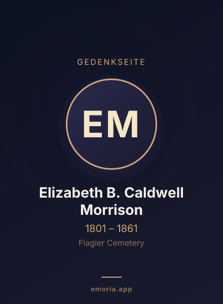 Gedenkportrait von Elizabeth B. Caldwell Morrison