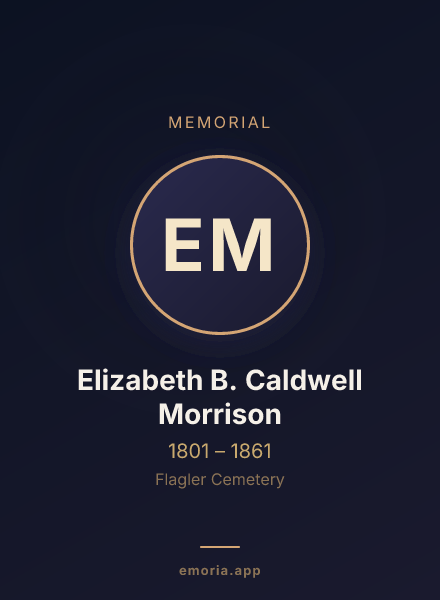 Memorial portrait of Elizabeth B. Caldwell Morrison
