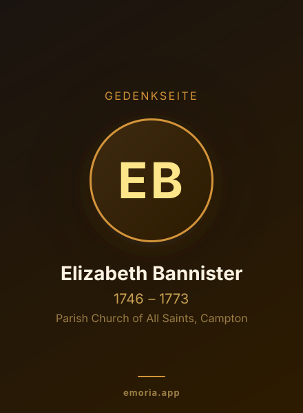 Gedenkportrait von Elizabeth Bannister