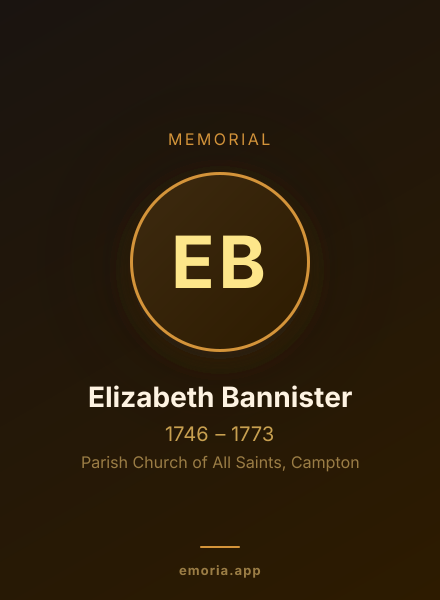 Memorial portrait of Elizabeth Bannister