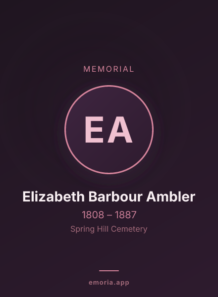 Memorial portrait of Elizabeth Barbour Ambler