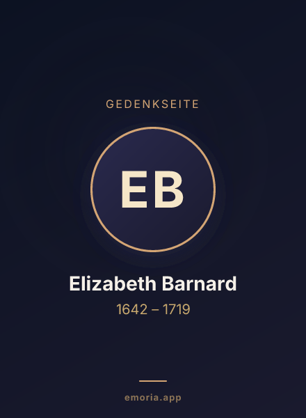 Gedenkportrait von Elizabeth Barnard