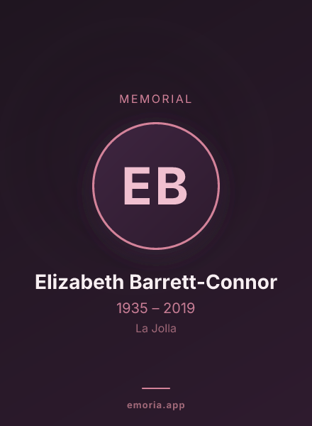 Memorial portrait of Elizabeth Barrett-Connor
