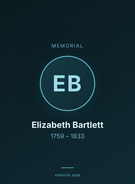 Memorial portrait of Elizabeth Bartlett