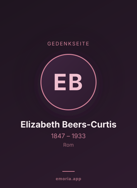 Gedenkportrait von Elizabeth Beers-Curtis