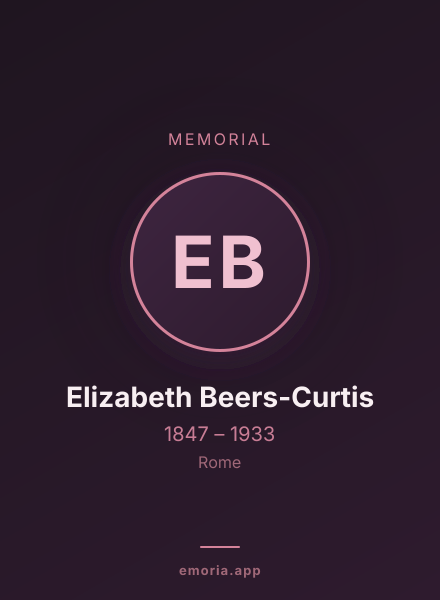 Memorial portrait of Elizabeth Beers-Curtis