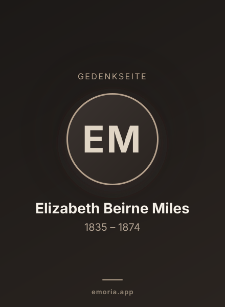 Gedenkportrait von Elizabeth Beirne Miles