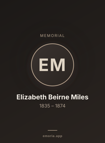 Memorial portrait of Elizabeth Beirne Miles