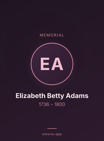 Memorial portrait of Elizabeth Betty Adams