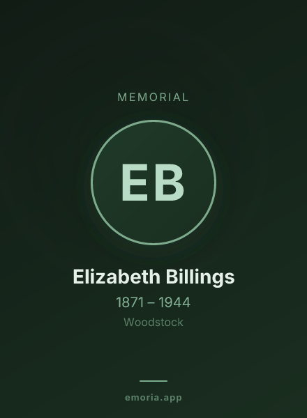 Memorial portrait of Elizabeth Billings