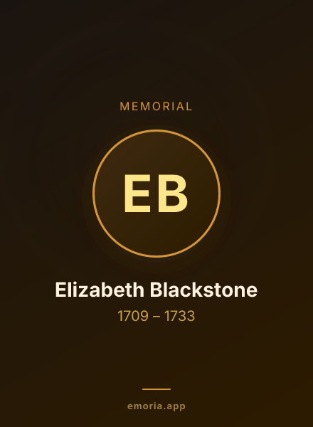Memorial portrait of Elizabeth Blackstone