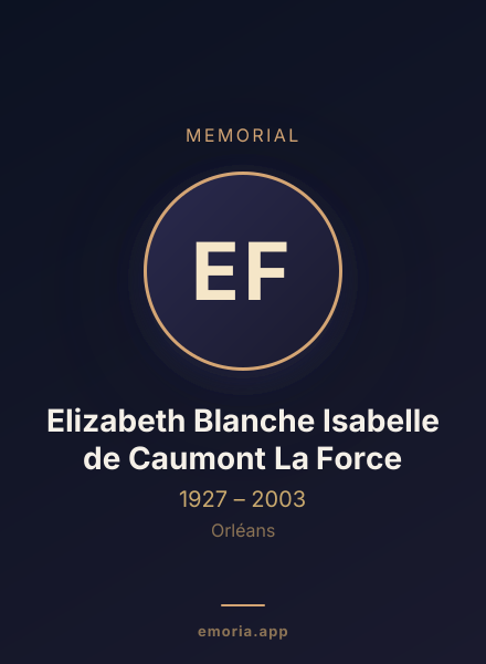 Memorial portrait of Elizabeth Blanche Isabelle de Caumont La Force