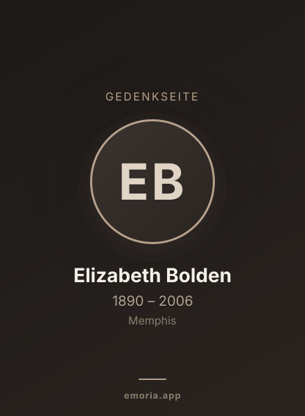 Gedenkportrait von Elizabeth Bolden