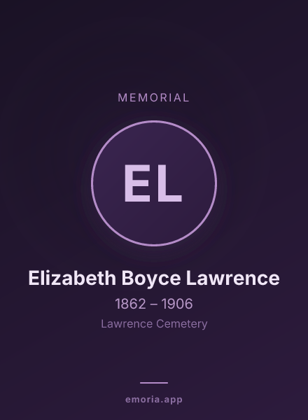 Memorial portrait of Elizabeth Boyce Lawrence