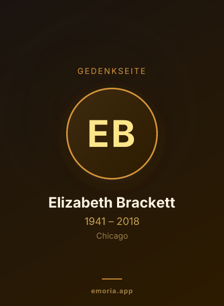 Gedenkportrait von Elizabeth Brackett