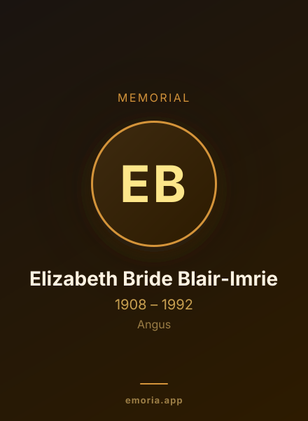 Memorial portrait of Elizabeth Bride Blair-Imrie