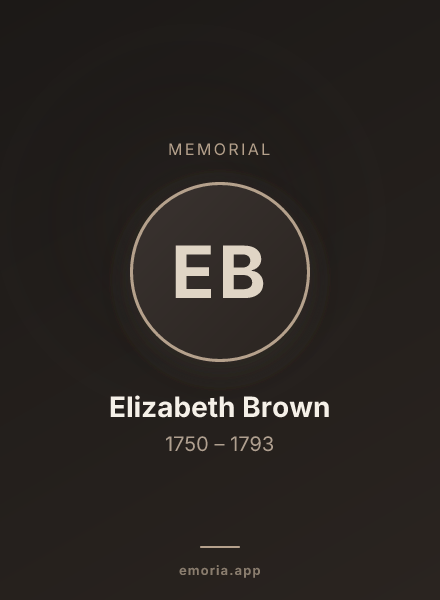 Memorial portrait of Elizabeth Brown