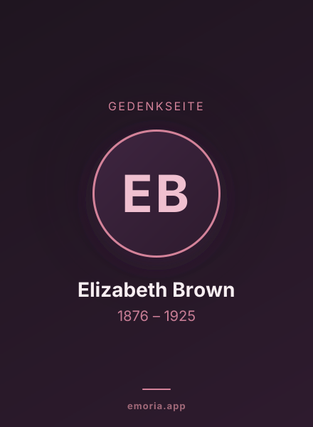 Gedenkportrait von Elizabeth Brown