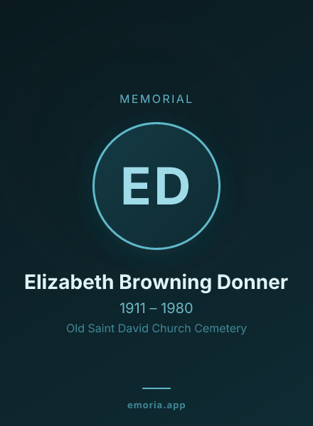Memorial portrait of Elizabeth Browning Donner