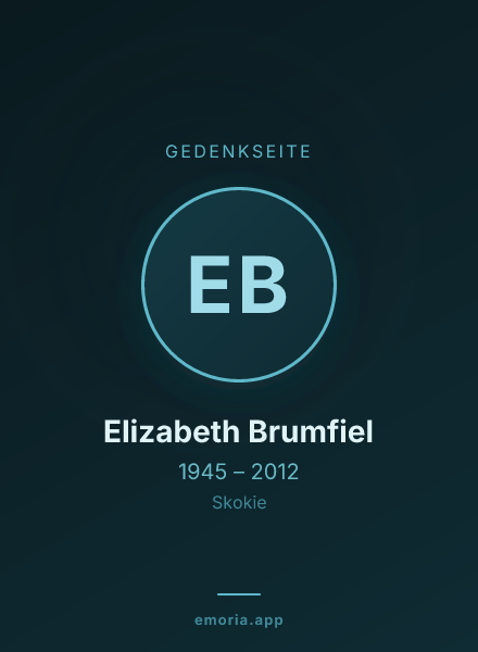 Gedenkportrait von Elizabeth Brumfiel