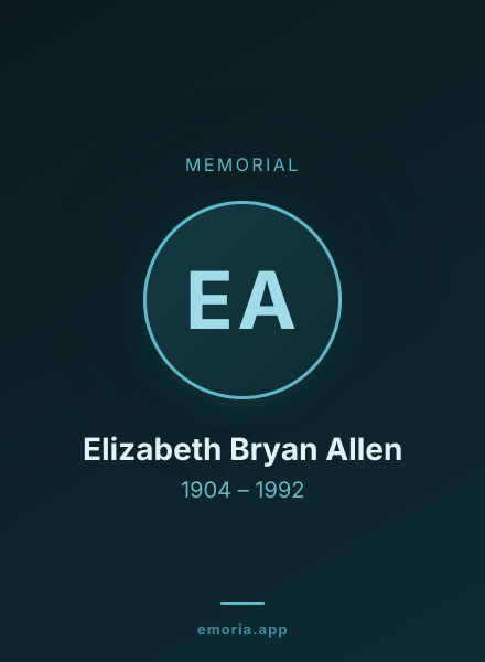 Memorial portrait of Elizabeth Bryan Allen